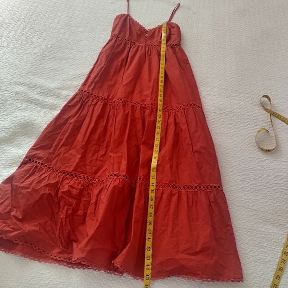 NWT Estelina Stellah Lace Trim Midi Dress Spice Sz S - Picture 13 of 13